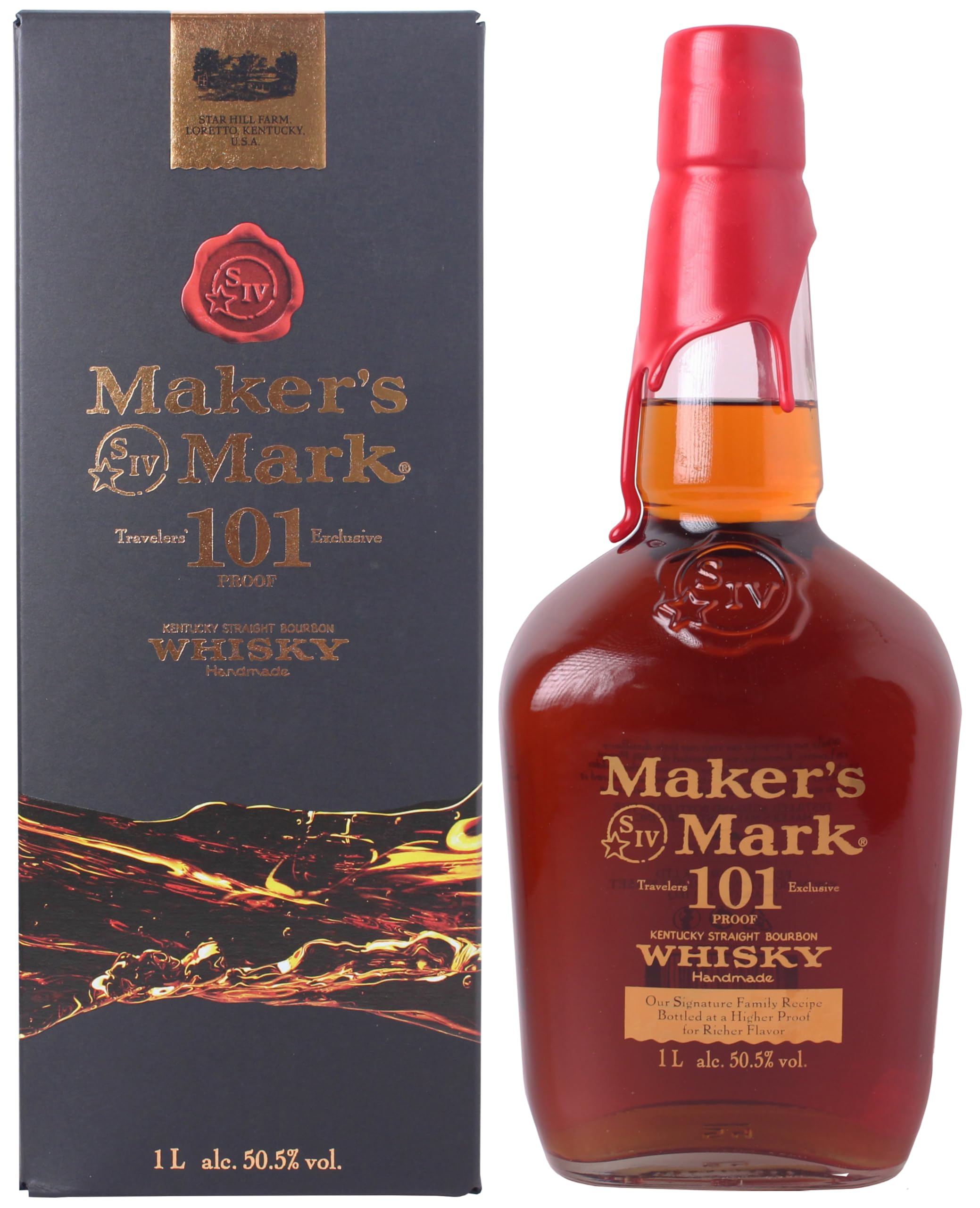 Amazon.co.jp: メーカーズマーク 101プルーフ 50.5％ 1000ml [並行輸入